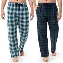 Calça de pijama Fruit of the Loom Woven Sleep para homens, azul-marinho