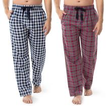 Calça de pijama Fruit of the Loom Woven Sleep para homens azul xadreza/vermelha Calça de pijama Fruit of the Loom Woven Sleep para homens azul xadreza/vermelha