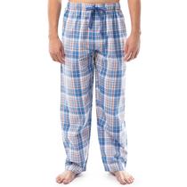 Calça de pijama IZOD Relaxed Fit em popeline estampada para homens azul XXL