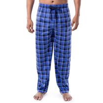 Calça de Pijama Masculina IZOD em Fleece Sedoso, Xadrez Azul/Preto, 3X-GG