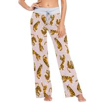 Calça de pijama Tiger Drawstring Palazzo Wide Leg para mulheres Calça de pijama Tiger Drawstring Palazzo Wide Leg para mulheres