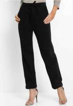Calça de sarja comfort preta Calça de sarja comfort preta