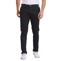 Calça de Sarja Corte Alfaiataria Masculina Slim Fit com Lycra Bolso Embutido Social Casual