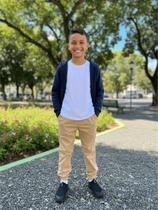 Calça De Sarja Frente e Moletom Atrás Argila Youccie