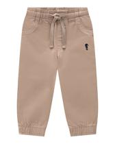 Calça de Sarja Infantil Jogger Menino Marrom Onda Marinha Calça de Sarja Infantil Jogger Menino Marrom Onda Marinha