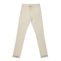 Calça de Sarja Infantil Menino Ogochi Bege com Bolso Atrás