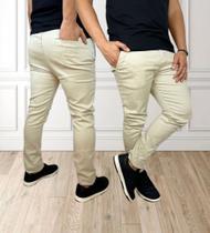 Calça de SARJA Masculina Slim Casual Tradicional FIT com Elastano Skinny