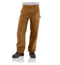 Calça de trabalho Carhartt Loose Fit Washed Duck, dupla frente, marrom