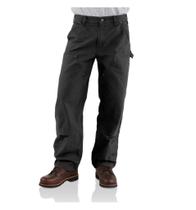 Calça de trabalho Carhartt Loose Fit Washed Duck, dupla frente, preta Calça de trabalho Carhartt Loose Fit Washed Duck, dupla frente, preta