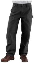 Calça de trabalho Carhartt Loose Fit Washed Duck, dupla frente, preta Calça de trabalho Carhartt Loose Fit Washed Duck, dupla frente, preta