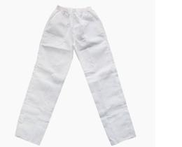 Calça de uniforme gg com regulagem branca unissex bi-strech com bolsa calça branca