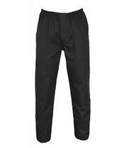 Calça de uniforme m com regulagem preta unissex oxford com bolso calça preta