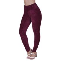 Calça de Veludo Legging Cotelê Cintura Alta Térmica Feminino