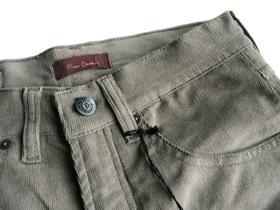 Calça de Veludo Pierre Cardin Masculina Tradicional Elastano