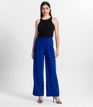 Calça De Viscose Rajada Feminina Endless Azul Calça De Viscose Rajada Feminina Endless Azul