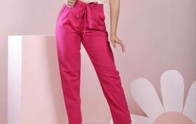 Calca Denise em linho na cor off tamanho M e G