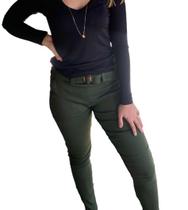 Calça Detalhe Cinto Verde Tam M Dicanela Calça Detalhe Cinto Verde Tam M Dicanela