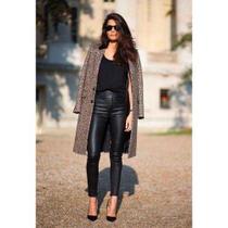 Calça disco pants em tecido cirre alto brilho