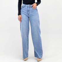 Calça Doce Trama Jeans Wide Leg Feminina