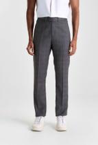 Calça docthos slim alfaiataria pv xadrez cós transpassado Calça docthos slim alfaiataria pv xadrez cós transpassado