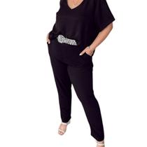 Calça Domenica de corte reto e com ziper na lateral