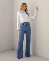 Calça Dot Clothing Jeans Pantalona Azul