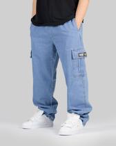 Calça DR7 Street Cargo Baggy Logo Hidrante - Blue