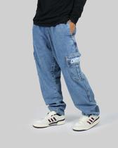 Calça DR7 Street Cargo Jeans New Classic - Vintage Azul
