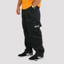 Calça DR7 Street Cargo Logo Hidrante - Preta