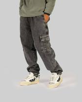 Calça DR7 Street Jeans Estonada New Classic Linha Amarela - Preta