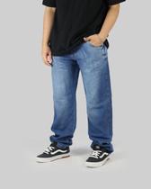 Calça DR7 Street Jeans Reta Logo Letter - Azul Calça DR7 Street Jeans Reta Logo Letter - Azul