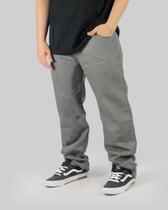 Calça DR7 Street Reta Sarja Logo Letter - Chumbo Calça DR7 Street Reta Sarja Logo Letter - Chumbo