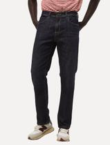 Calça Dudalina Jeans Masculina Straight Stretch Five Pockets Azul Escuro