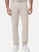 Calça Dudalina Masculina Sarja Slim Faca Color Cáqui Claro