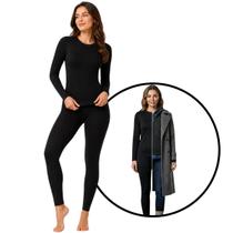 Calça e Blusa Segunda Pele Feminino Conjunto Térmico Flanelado Peluciado Calça e Blusa Segunda Pele Feminino Conjunto Térmico Flanelado Peluciado