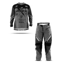 Calça e Camisa Motocross Insane X Cinza (Tamanhos) Cam. M - Cal. 44 - PRO TORK