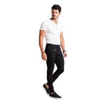 Calça Edwin Masculina Preta Sarja Elastico Interno Cós