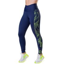 Calça Elite Legging Marinho com Verde Feminino Calça Elite Legging Marinho com Verde Feminino