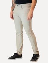 Calça Ellus Sarja Color Twill Slim Cinza Claro