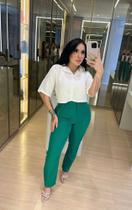 Calça em alfaiataria na cor verde, TAM G Calça em alfaiataria na cor verde, TAM G