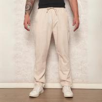 Calça em Linho Masculina Casual Social Fashion Reta