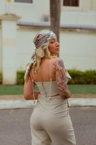 Calça em linho social Cor crú Tamanho P