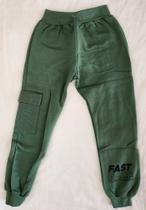 Calça em moletom com bolso lateral