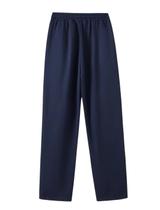 Calça em moletom peluciado sem bolsos e sem cordão com barra reta na cor Azul Marinho unissex Calça em moletom peluciado sem bolsos e sem cordão com barra reta na cor Azul Marinho unissex