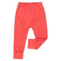 Calça Em Suedine para Bebê Com Pé Reversível Goiaba