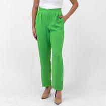 Calça Endless Reta em Tecido Feminina Calça Endless Reta em Tecido Feminina