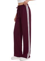 Calça esportiva feminina Tapata, perna reta, cor de vinho, S