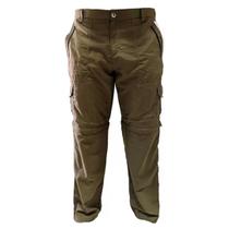 Calça Esportiva Vira Bermuda Presa Viva UV50+ Caqui Escuro Pesca Trilha Turismo