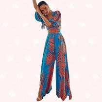 Calça Estampada Envelope - Moda Casual Chic