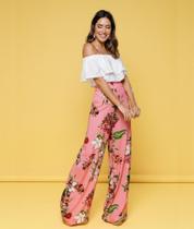 Calça estampada flower juice